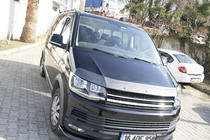 Volkswagen T6 2015–2024 Voorbumper lipspoiler carbonlook 2015-2018 (ABS) foto 2