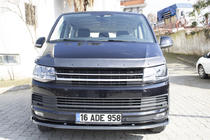 Volkswagen T6 2015–2024 Voorbumper lipspoiler carbonlook 2015-2018 (ABS) foto 10