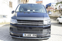 Volkswagen T6 2015–2024 Voorbumper lipspoiler carbonlook 2015-2018 (ABS) foto 6