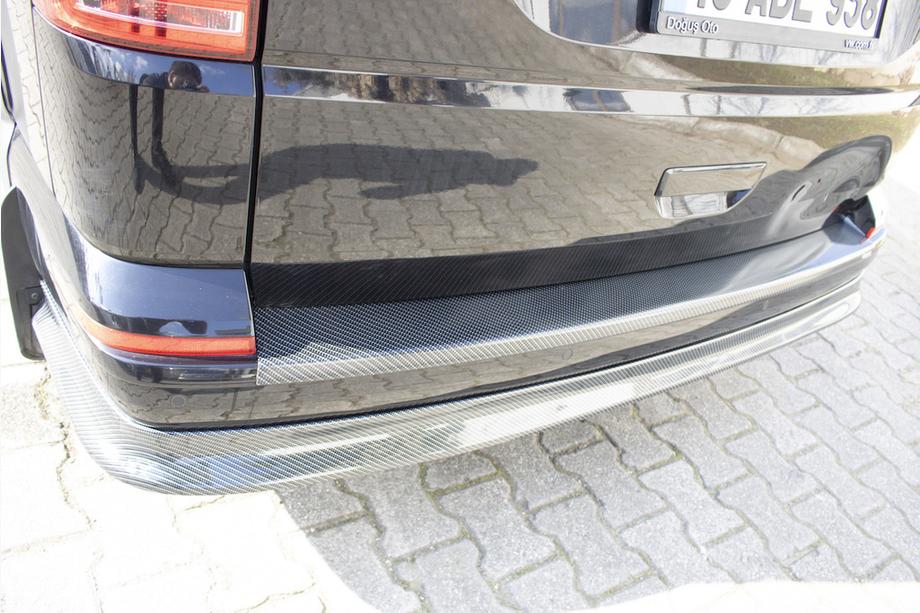 Volkswagen T6 2015–2024 Achterbumper diffuser EuroCap carbonlook (ABS) Foto 6