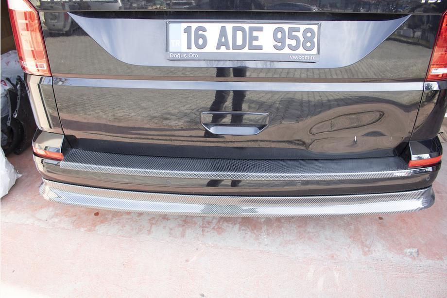 Volkswagen T6 2015–2024 Achterbumper diffuser EuroCap carbonlook (ABS) Foto 8