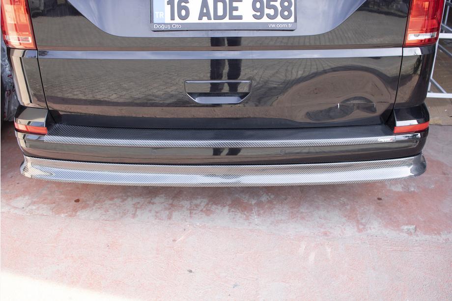 Volkswagen T6 2015–2024 Achterbumper diffuser EuroCap carbonlook (ABS) Foto 9