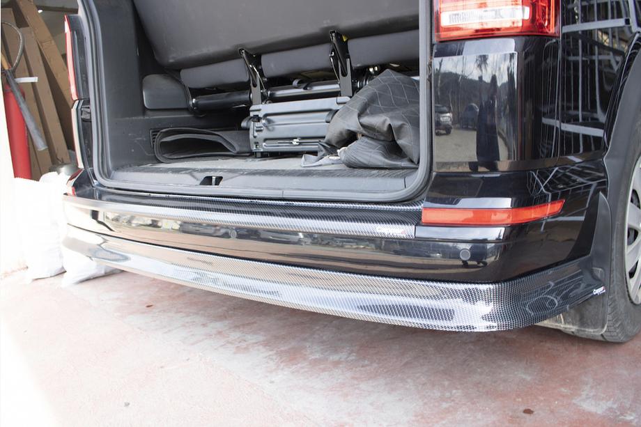Volkswagen T6 2015–2024 Achterbumper diffuser EuroCap carbonlook (ABS) Foto 11