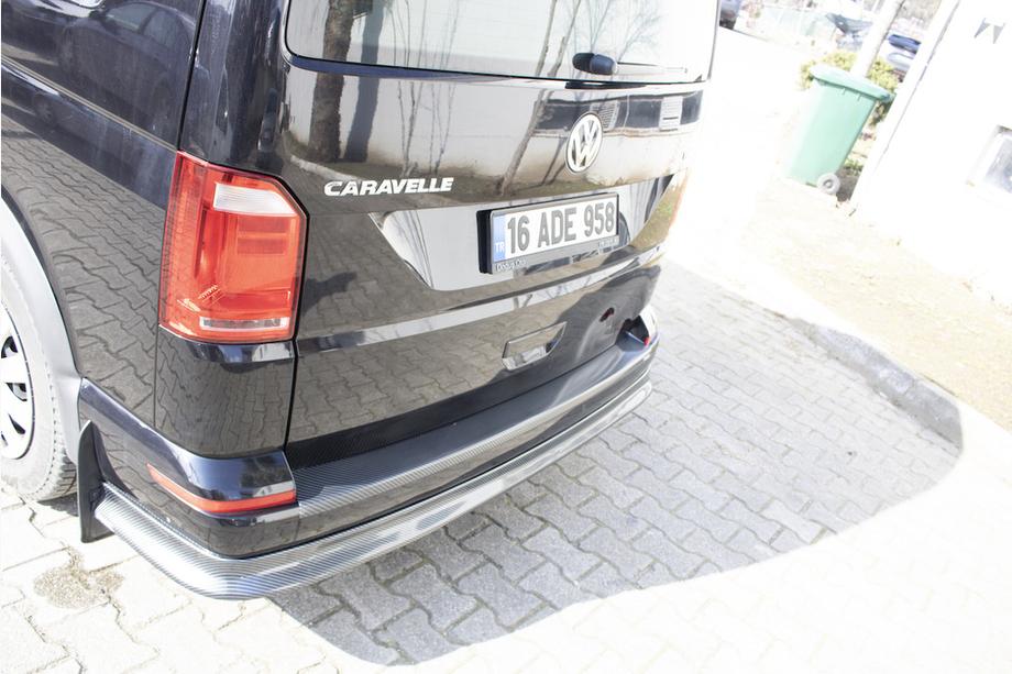 Volkswagen T6 2015–2024 Achterbumper diffuser EuroCap carbonlook (ABS) Foto 3