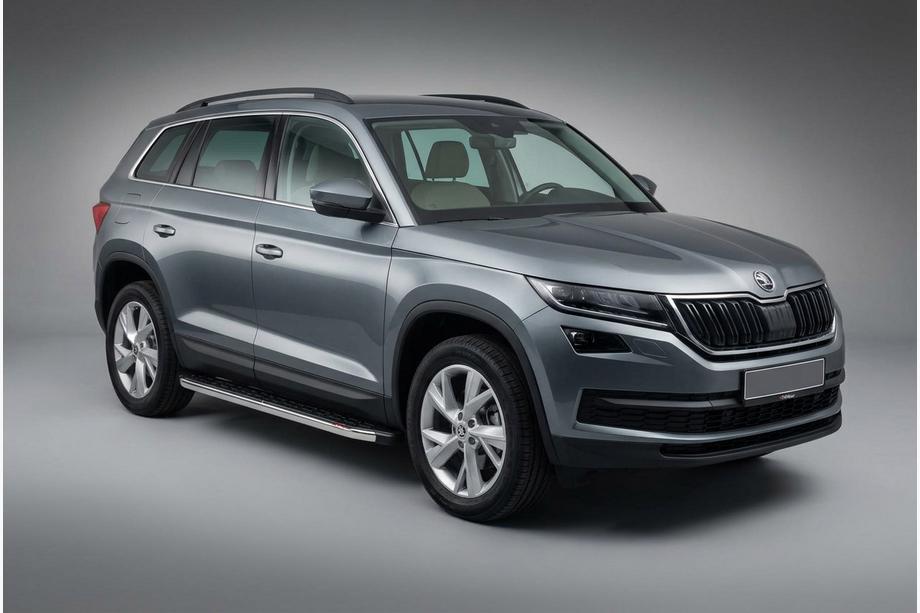 Skoda Kodiaq 2016–2023 BlackLine zijsteps (2 stuks, aluminium) Image