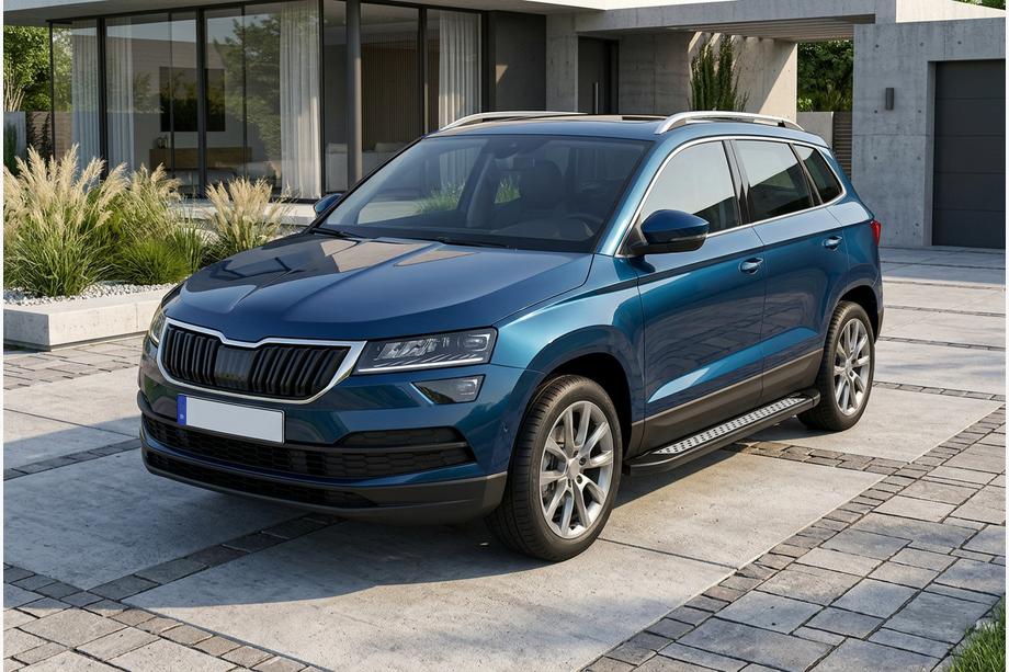 Skoda Karoq 2018– Side steps New Vision Black (2 stuks, aluminium) Image