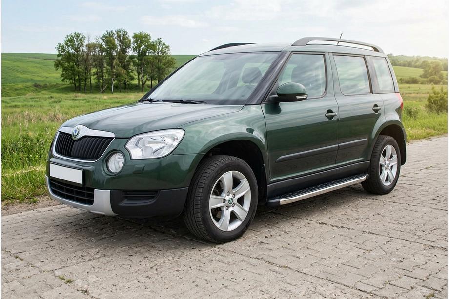 Skoda Yeti 2009–2017 BlackLine zijsteps (2 stuks, aluminium) Image