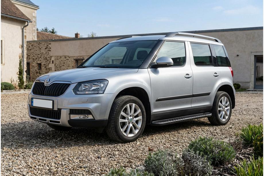 Skoda Yeti 2009–2017 Side steps Tayga Black (2 stuks, aluminium) Image