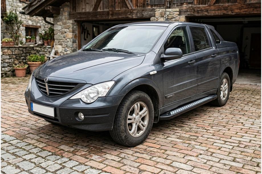 SsangYong Action 2005–2018 Side steps New Vision Black (2 stuks, aluminium) Image