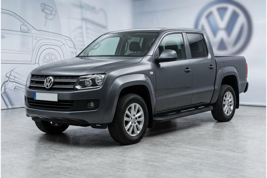 Volkswagen Amarok 2010–2022 Side steps Tayga Black (2 stuks, aluminium) Image