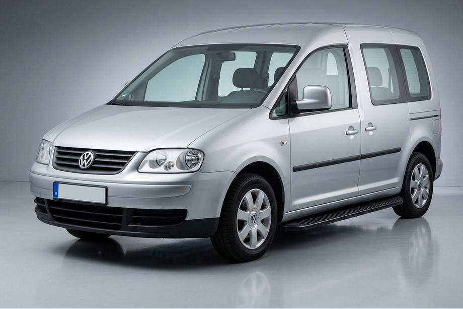 Volkswagen Caddy 2004–2010 Side steps Tayga Black (2 stuks, aluminium) Image