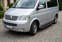 Volkswagen T5 Transporter 2003–2010 Side steps Tayga Black (2 stuks, aluminium) Alleen voor korte wielbasis foto 1