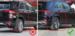 Mercedes GLE W167 2018– Premium spatlappen (gespoten wielkastverbreders, model met side steps, 4 stuks) foto 4