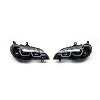 Koplampen met LED-verlichting (2 stuks, donker) BMW X5 E70 2007–2013 foto 2