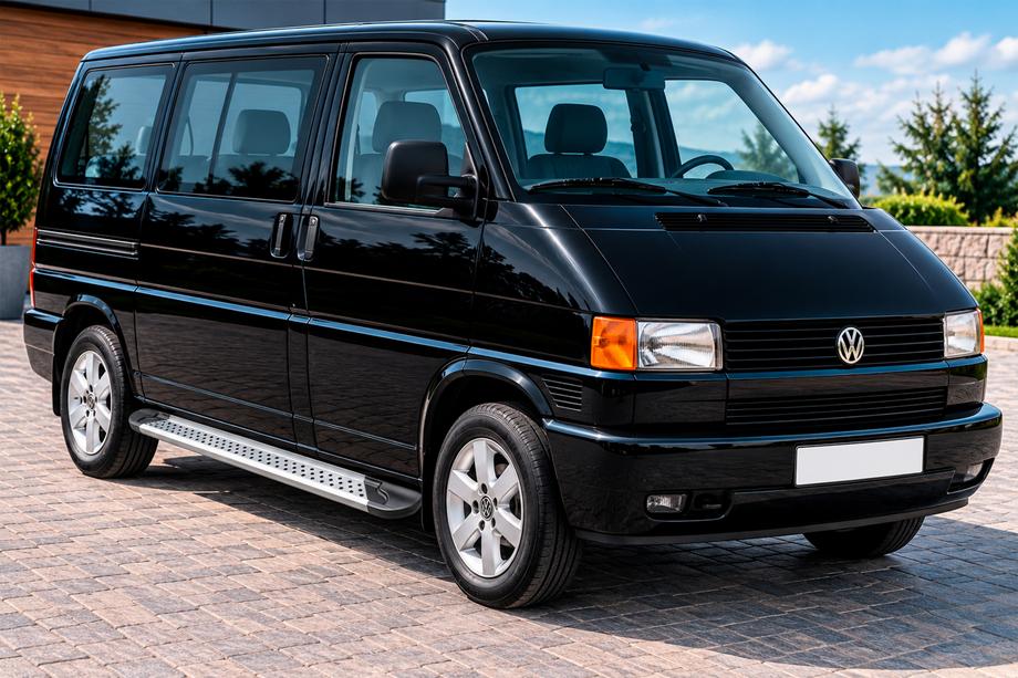 Volkswagen T4 Caravelle/Multivan 1990–2003 Side steps New Vision Grey (2 stuks, aluminium) Lange wielbasis Image
