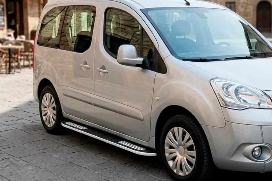 Peugeot Partner Tepee 2008–2018 Tayga V2 side steps (2 stuks, aluminium) Image