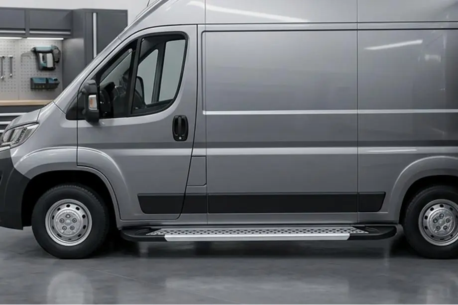 Citroen Jumper 2007–2025 Side steps New Vision Grey (2 stuks, aluminium) Image