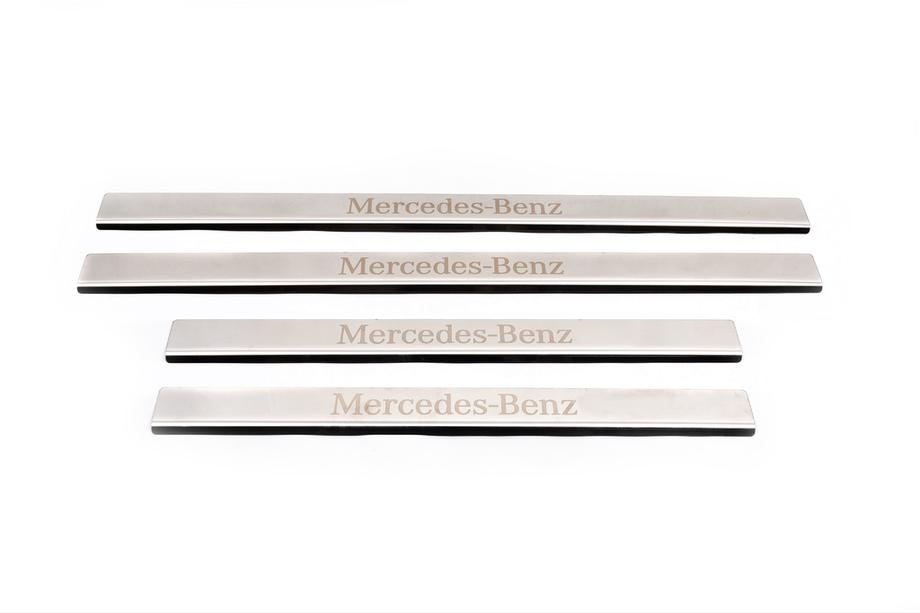 Mercedes E-class W124 1984–1997 Carmos RVS instaplijsten (set 4 stuks) Image