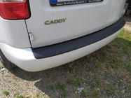 Volkswagen Caddy 2004–2010 RVS-look achterbumperbeschermer (ABS) foto 1