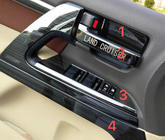 Toyota Land Cruiser 200 2007–2021 Set inlegstukken (donker geborsteld aluminium) foto 2