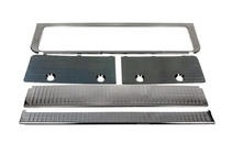 Toyota Land Cruiser 200 2007–2021 Set inlegstukken (donker geborsteld aluminium) foto 7