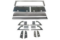 Toyota Land Cruiser 200 2007–2021 Set inlegstukken (donker geborsteld aluminium) foto 5
