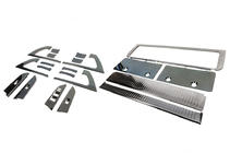 Toyota Land Cruiser 200 2007–2021 Set inlegstukken (donker geborsteld aluminium) foto 1