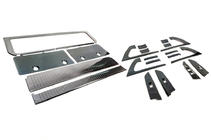 Toyota Land Cruiser 200 2007–2021 Set inlegstukken (donker geborsteld aluminium) foto 4