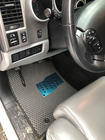 Toyota Sequoia 2007–2022 Polyurethaan automatten, 3 rijen (EVA, zwart) Middenrij – doorgang foto 6