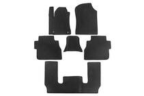 Toyota Sequoia 2007–2022 Polyurethaan automatten, 3 rijen (EVA, zwart) Middenrij – doorgang foto 21