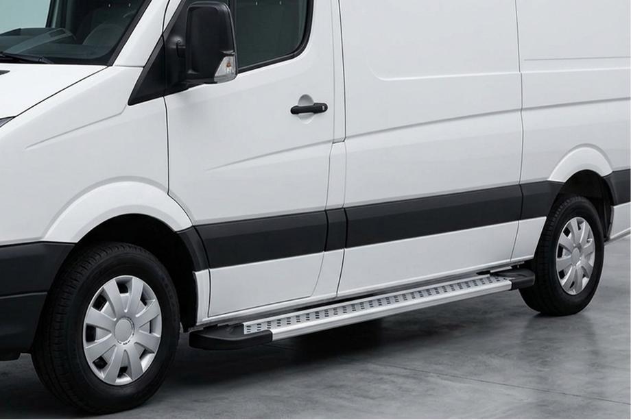 Volkswagen Crafter 2016– Side steps New Vision Grey (2 stuks, aluminium) Lang/Extra lang Image