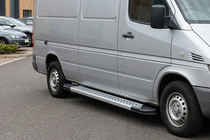 Volkswagen LT 1995–2006 Side steps New Vision Grey (2 stuks, aluminium) Lange wielbasis foto 1