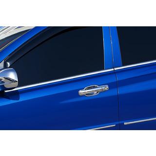 Raamlijsten voor zijruiten PickUp (4 stuks, RVS) SsangYong Action 2005–2018