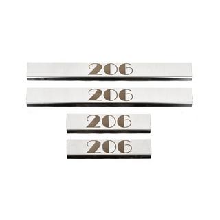 Carmos instaplijsten RVS (4 stuks) Peugeot 206 1998–2024 foto 2