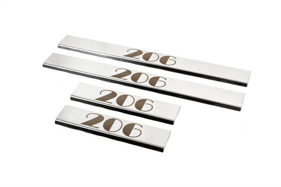Peugeot 206 1998–2024 Carmos instaplijsten RVS (4 stuks) Image