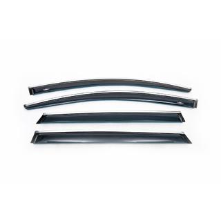 Raamwindschermen met chromen sierlijst SW (4 stuks, HIC) Skoda Superb 2009–2015 foto 4