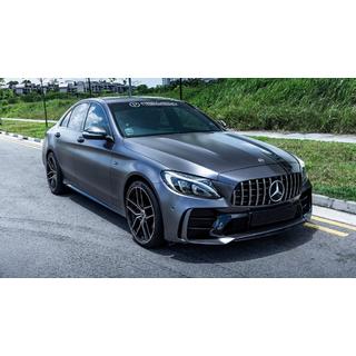 Bodykit set met volledige achterbumper (Black Mamba C63GT-design) Mercedes C-klasse W205 2014–2021 foto 3