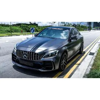 Bodykit set met volledige achterbumper (Black Mamba C63GT-design)