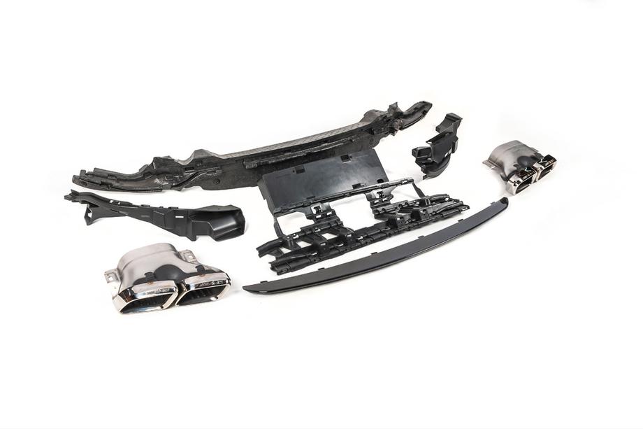 Mercedes C-klasse W205 2014–2021 Bodykit set met volledige achterbumper (Black Mamba C63GT-design) Foto 16