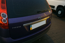 Ford Fiesta 2002–2008 Sierlijst boven kentekenplaat (RVS) Carmos - Turks staal foto 3