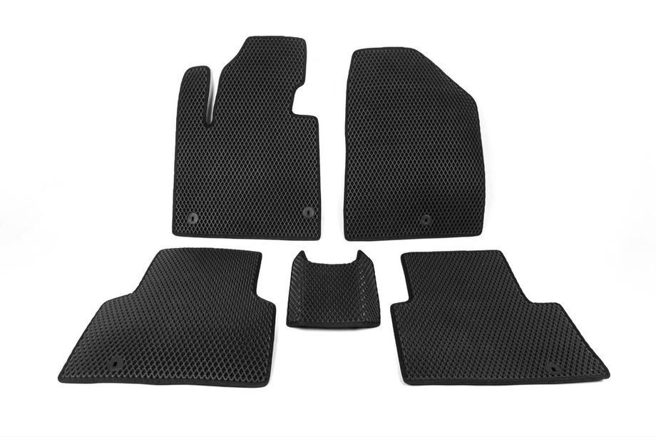 Hyundai Santa Fe 3 2012–2018 Vloermatten voor 5 zitplaatsen (EVA, zwart) Foto 8
