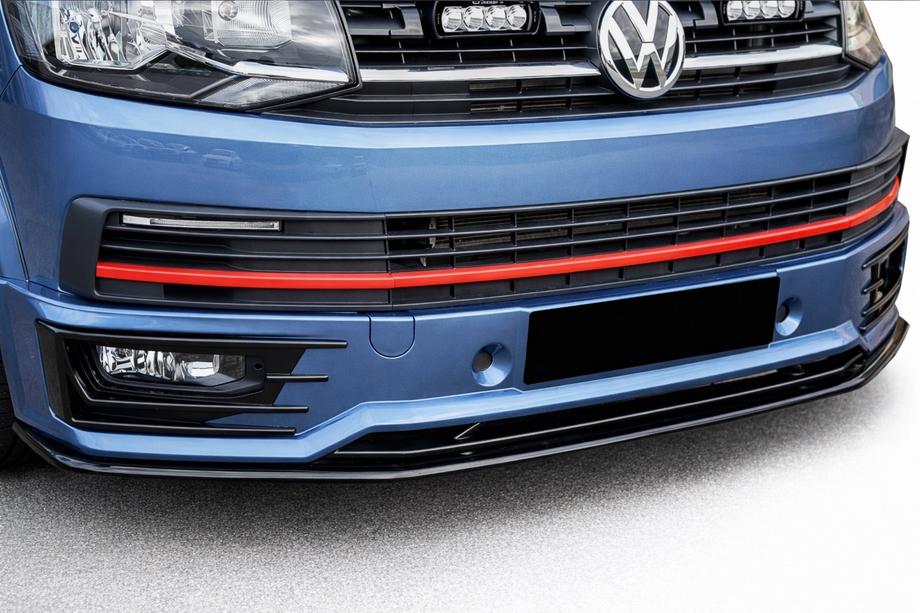 Volkswagen T6 2015–2024 Voorbumper lip spoiler voor SportLine 2015-2018 (ABS) Image