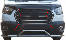 Ford Transit 2014– Grillomlijsting (2019+, 4-delig, RVS) OmsaLine - Italiaans roestvrij staal foto 1