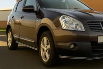 Nissan Qashqai 2007–2010 Dubbele sidebars (2 stuks, RVS) foto 1