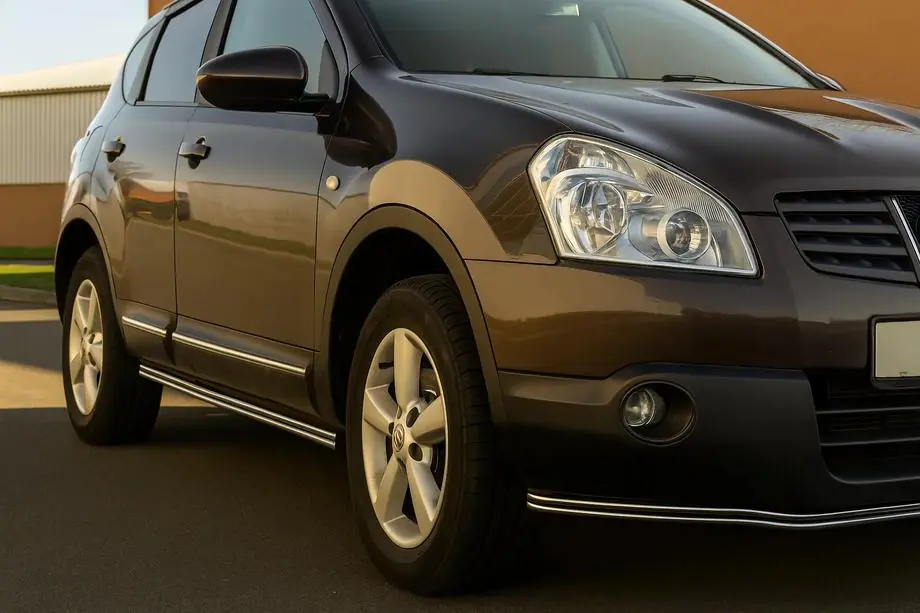 Nissan Qashqai 2007–2010 Dubbele sidebars (2 stuks, RVS) Image