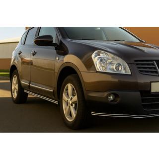 Dubbele sidebars (2 stuks, RVS) Nissan Qashqai 2010–2014 foto 1