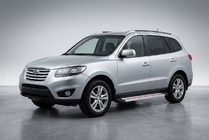 Hyundai Santa Fe 2 2006–2012 Side steps Maya Red-Grey (2 st., aluminium) foto 1