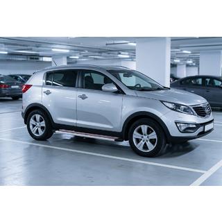 Side steps Maya Red-Grey (2 st., aluminium) Kia Sportage 2010–2015 foto 1