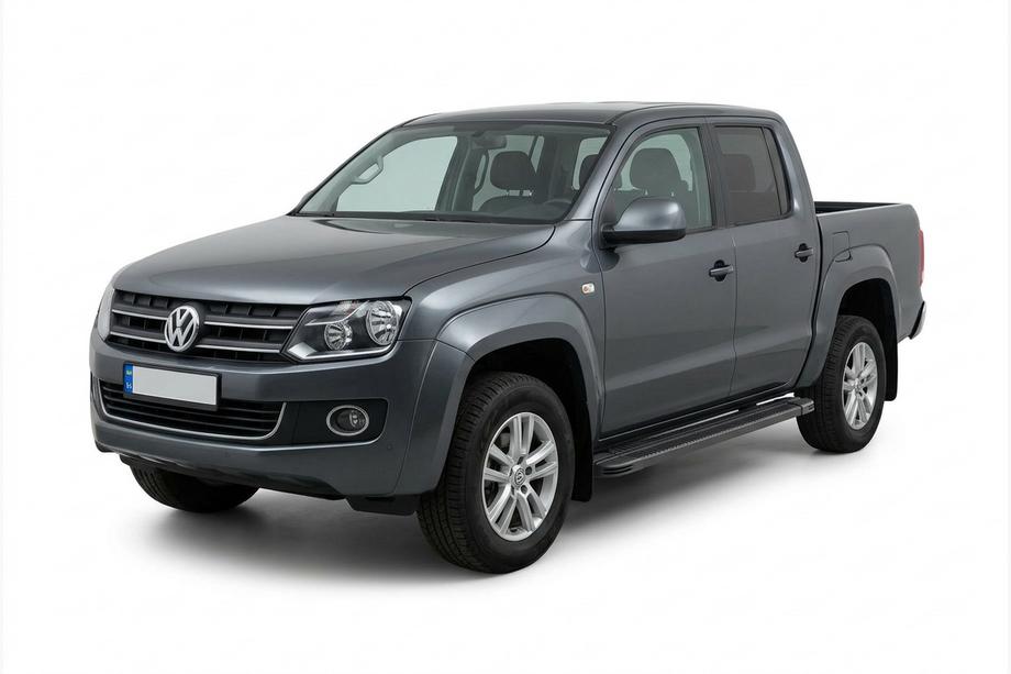 Volkswagen Amarok 2010–2022 Side steps Maya V1 Black (2 stuks, aluminium) Image