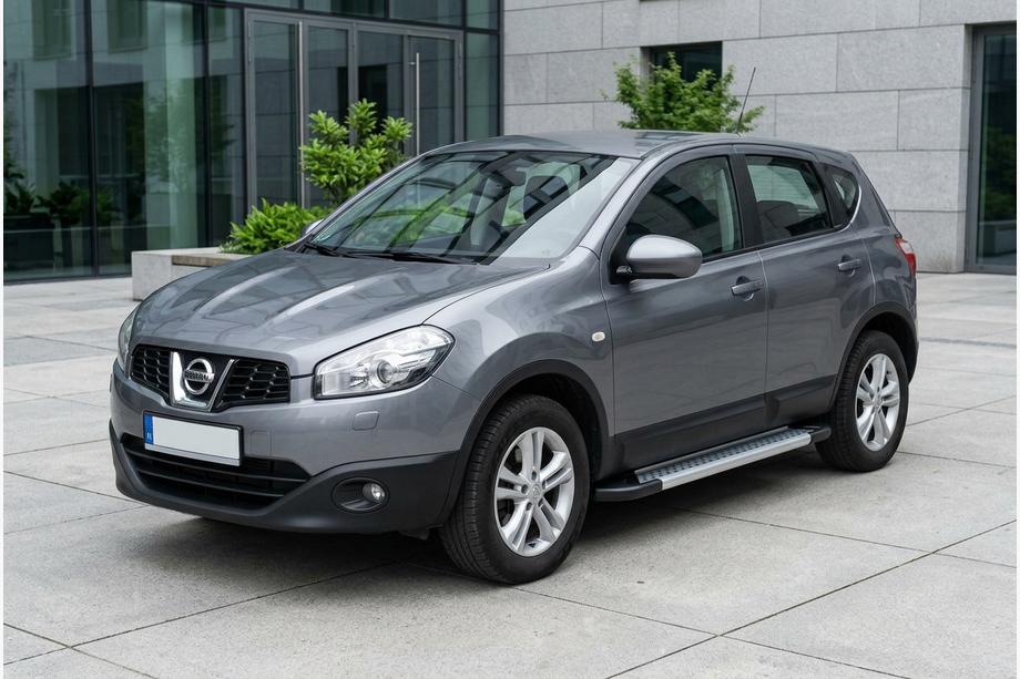 Nissan Qashqai 2010–2014 Zijdrempels Vision New Grey (set van 2, aluminium) Korte wielbasis Image